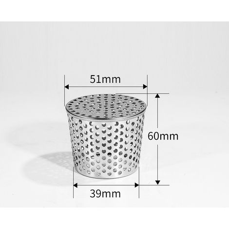 Las rejillas de drenaje impiden la entrada de hojas y animales son aptas para cocinas y jardines (39-51 mm de diámetro, 1 unidad). (1/5)