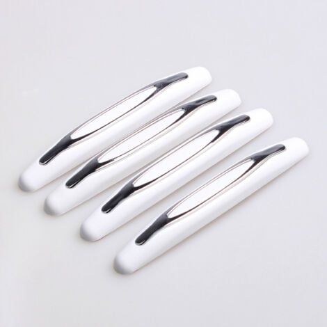 Lot de 4 protections de portière de voiture, protection de porte latérale de voiture, autocollant anti-rayures, décoration pour la plupart des voitures et camions (Blanc) (1/3)