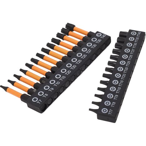 26 embouts de tournevis étoile S2 acier alliage, queue hexagonale 1/4 pouce, pour entretien et réparation (1/5)