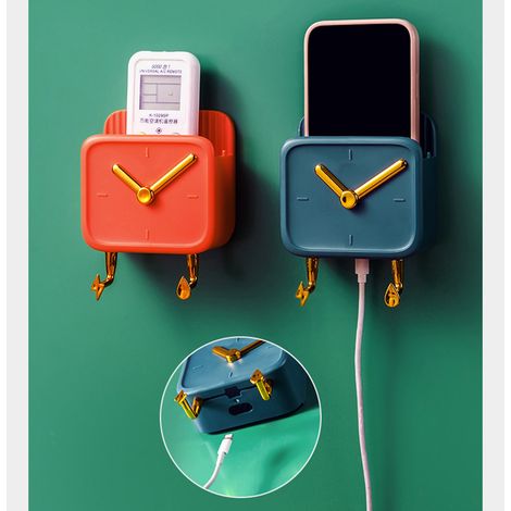 Coffre de rangement mural orange pour fournitures scolaires, tiroir de bureau étudiant, étagère de chevet, boîte de stockage pour téléphone et accessoires