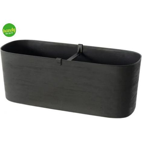 Balconiera Teraplast Paros 50 cm Black (1/3)
