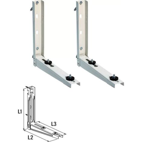 MENSOLA A "L" PER CONDIZIONATORI ESTERNI FISCHER KLIMA EASY KLIK P420xH400mm (1/5)