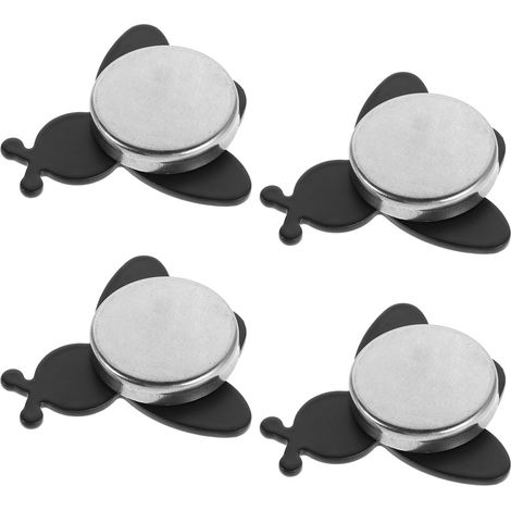 Lot de 4 Pinces Décoratives pour Nappes Abeille, Clips Magnétiques en Acier Inoxydable Noir, Fixation Coupe-Vent Résistante, Accessoires pour Table D’intérieur et Extérieur, (1/5)