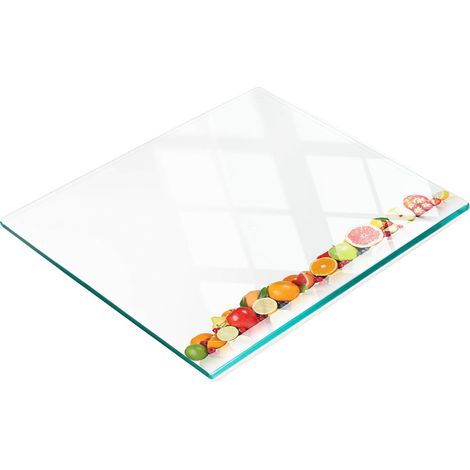 Tagliere decorativo in vetro temperato con frutta colorata, 60x52 cm (1/5)