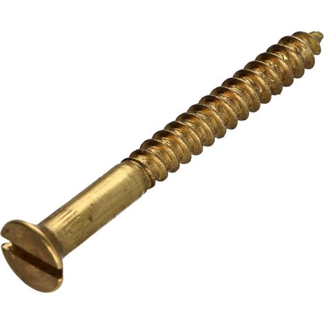 Vis bois Laiton Tête fraisée Fendue 8X80-1 pièce