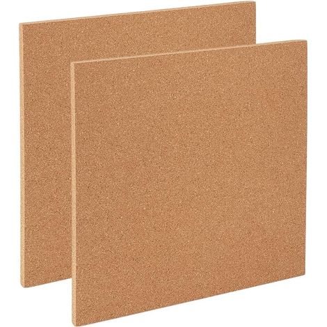 2Pcs tableaux d’affichage carrés 30x30 Non auto-adhésif bois liège 1cm d’épaisseur Message panneaux d’affichage décoratifs décoration murale fête bricolage fournitures d’artisanat (1/5)