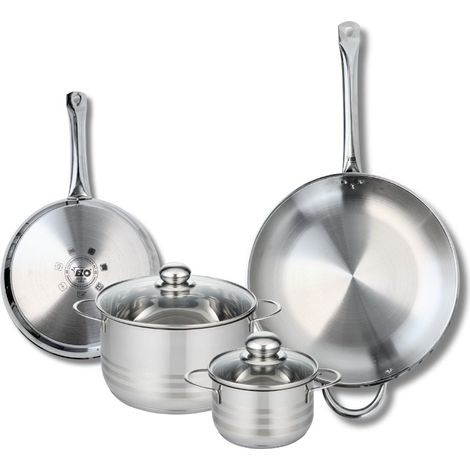 Ensemble de 2 Poêles de cuisson 24 et 32 cm et 2 faitouts 14 et 20 cm Elo Profi Brillant (1/5)