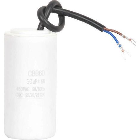 Condensateurs de démarrage moteur CBB60 450 V CA pour machine à laver : hautes performances et fonctionnement stable (60 µF) (1/5)