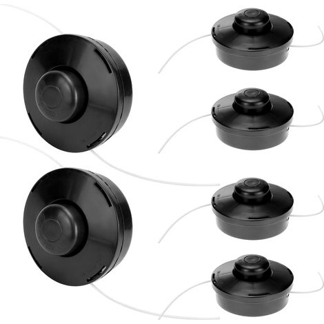 QWORK® 6-teiliges Universal-Freischneiderkopf-Set, M10x1,25 Gewinde-Freischneiderkopf, Freischneiderfadenspule, für M10 Freischneider