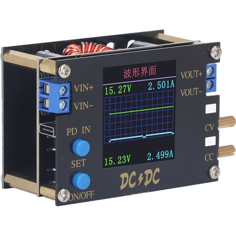 Convertisseur élévateur/abaisseur CC, module d'alimentation à tension réglable CC/CV 7-32 V 4 A 50 W (1/5)