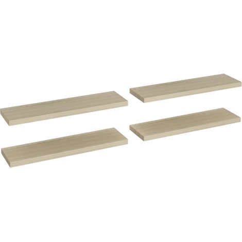 vidaXL Scaffali a Parete 4 pz Rovere 90x23,5x3,8 cm in MDF