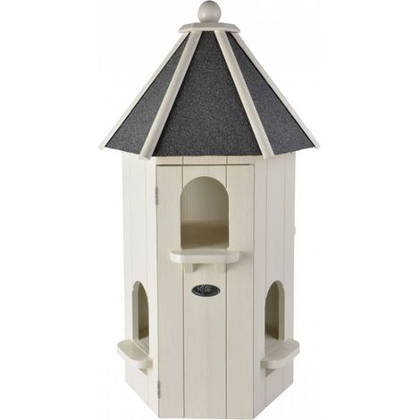 Esschert Design – Pigeonnier blanc en bois de pin – Dimensions L 50 x P 44 x H 87,5 cm – Livré monté pour pigeons domestiques – Toit en bitume