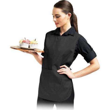 Überwurfschürze für Damen in schwarz XL