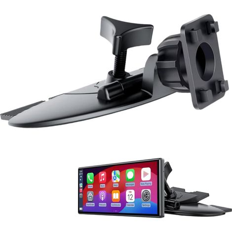 CD Fente 17mm Boule Adaptateur Support GPS pour Écran Carplay, Verrouillage à 4 Boutons Compatible avec Autoradio Moniteur Portable Téléphone Cellulaire Auto Stéréo GPS (1/5)