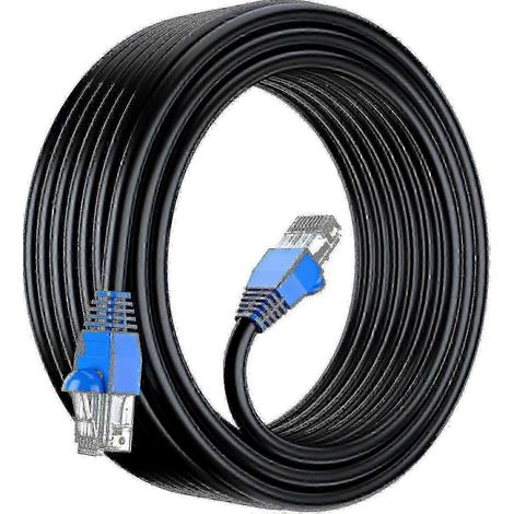 Câble Ethernet Cat6 enterrable 50 m extérieur étanche - UTP CCA 550 MHz (1/5)