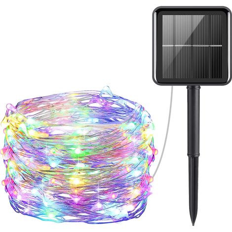 Guirlande Lumineuse Solaire - 200 LED - Fil de Cuivre Flexible - Étanche IP65 - Pour Jardin Patio Arbre Fenêtre - 20 M - 1 Pièce (1/5)