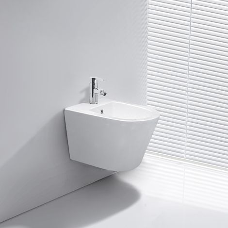 Bidet Sospeso YJ-1385 in Ceramica Bianco Lucido (1/3)