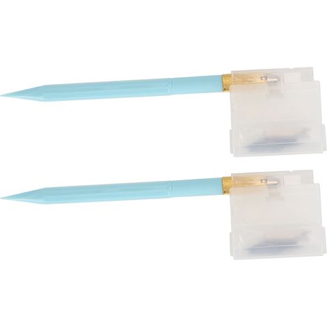 Lot de 2 couteaux à graver SK5, stylo à graver, outils de découpe pour tampons en caoutchouc et autocollants DIY, bleu ciel (1/5)