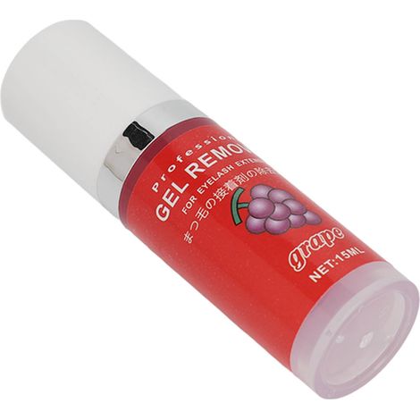 Décapant colle cils gel parfumé peau douce dissolvant crème 15ml arôme raisin sans irritation soin extension (1/5)