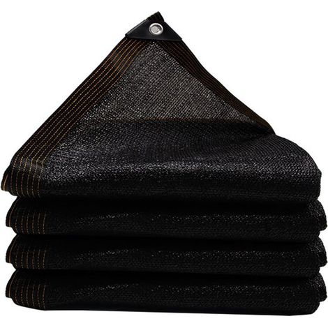 Malla de sombreo para jardín de polietileno de alta densidad, resistente al viento, de 3x4 m (gris carbón/negro) (1/5)