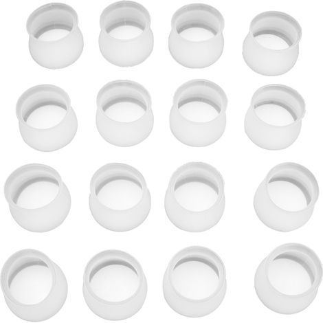 Lot de 16 protège-pieds de chaise antidérapants en silicone feutré, housses pour meubles faciles à déplacer, pour tabourets et tables. (1/5)