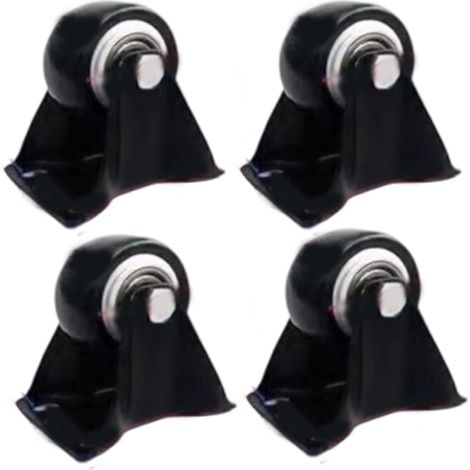 Ruedas giratorias silenciosas, capacidad de 50 kg, fácil montaje, para estanterías y muebles comerciales.