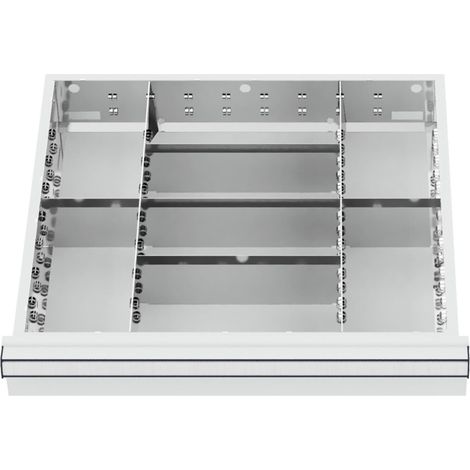 STIER Schubladeneinteilung Metalleinteilung BLH 200-300 mm Innenmaß 500x450 mm 8 Fächer