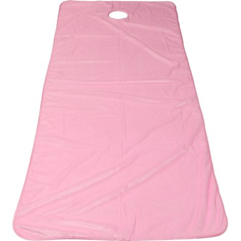 Drap de massage chauffant pour institut de beauté, alèse épaisse en peluche avec ouverture pour visage (1/5)