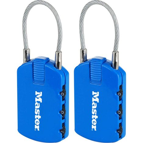 Set di 2 lucchetti a combinazione 30 mm MASTER LOCK (1/5)