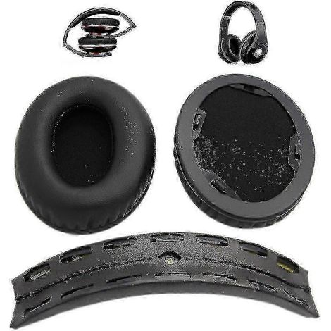 Casque Beats By Dr. Dre Studio 1.0 - Coussinets d'oreillettes de rechange (paire) + Coussinet de bandeau (noir) (1/5)