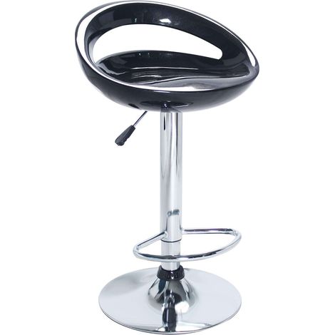 SGABELLO JIMMY NERO SEDUTA IN ABS BASE METALLO 43,7X46,5X77,5/98H (1/3)