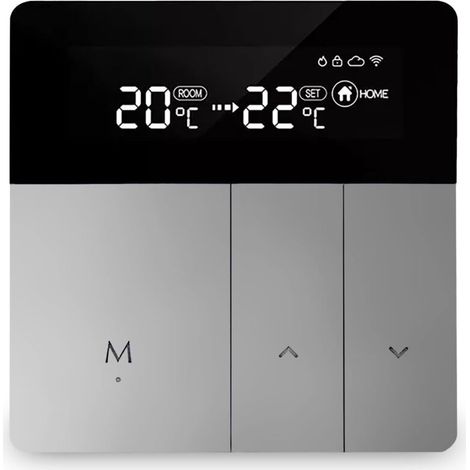 Thermostat Intelligent Thermostat de Chauffage Thermostat d'ambiance Thermostat WiFi Thermostat Mural Intelligent pour Chauffage par Le Sol électrique Chauffe-eau i8HGA
