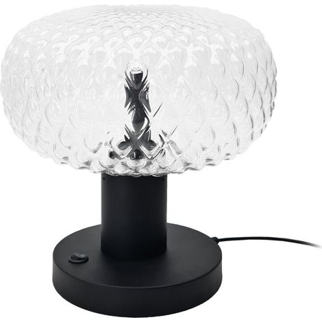 Lampada da tavolo nera vetro trasparente Tanpo G9 Shilo (1/2)