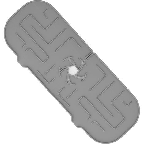 Plateau de Protection Robinet Anti-Gouttes en Silicone Durable pour Évier Cuisine Salle de Bain Appartement Hôtel Gris
