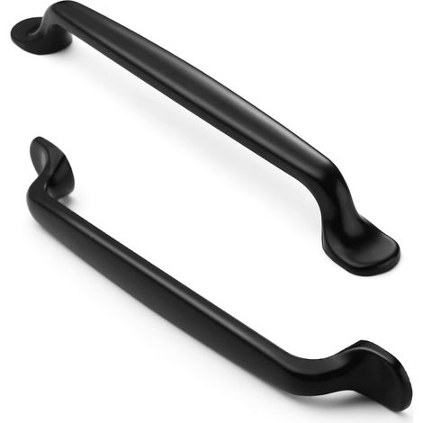 10 Stück Vintage Schrankgriffe Matt Schwarz Möbelgriff 160mm Lochabstand Küchengriffe Schubladengriffe Möbelgriffe Küchenschrankgriffe (1/5)