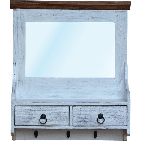 Shabby-Chic-Spiegelschrank aus Altholz (1/5)