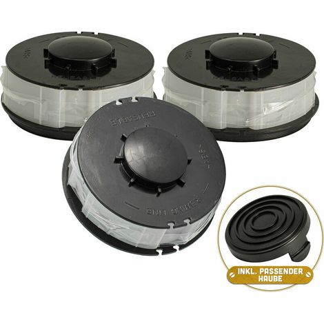 VURAHOME - Jeu de bobines avec couvercle de bobine, 3 bobines de remplacement avec capot, adaptées aux tondeuses à gazon Einhell RTV 400, RTV 550, RTV 550/1 thsinde (1/3)