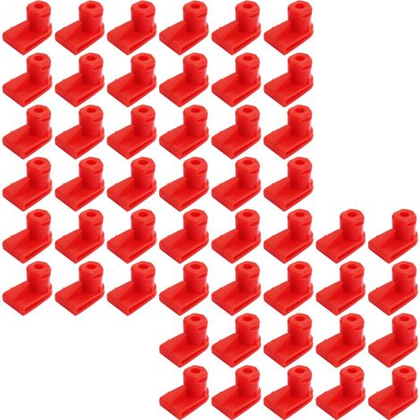 50x Rouge Fixations de Fixation de vis en Plastique oeillet écrou Clip Pare - Chocs Compatible avec Astra Corsa 24449408 1404969 (1/4)