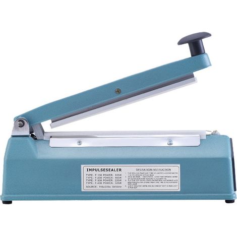 Scelleuse Thermique 200 mm, Thermoscelleuse Machine Manuelle Bleu, Impuls-Heißsiegelgerät, Gießbeutel aus Kunststoff, PE, PP, Mylar (1/5)