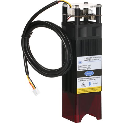 Kit de module de gravure 20 W, puissance optique 5 W, découpe à focale fixe et à spot compressé, compatible avec la plupart des machines de gravure. (1/5)