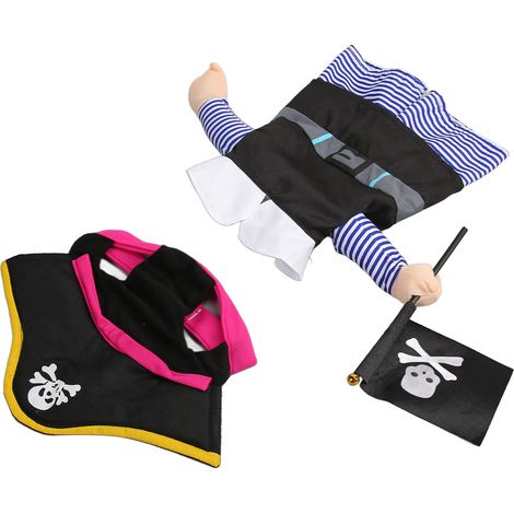Costume de pirate pour chien, imprimé dessin animé mignon et tendance, pour animaux de compagnie, chiens et chats, taille L