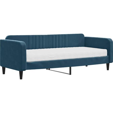 Maison Exclusive - Divano Letto con Materasso Blu 90x200 cm in Velluto