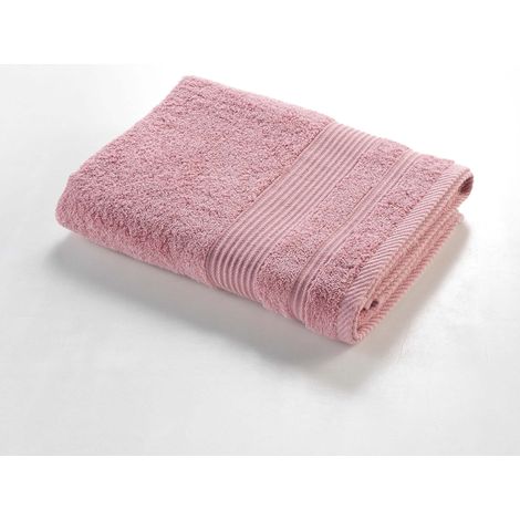 Serviette ou drap de douche 70 x 130 cm Tendresse rose (1/4)