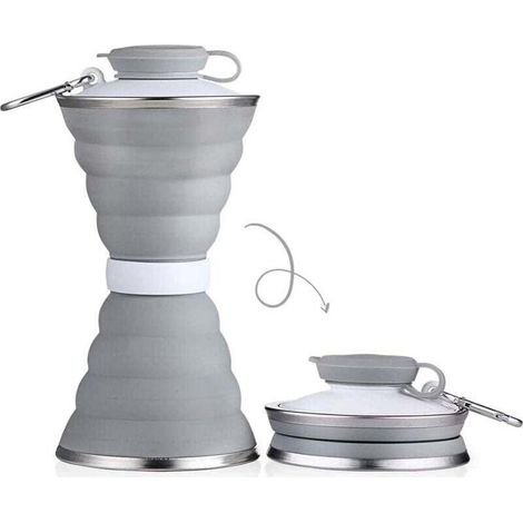 Faltbare Silikon-Wasserbox (grau) - Fei Yu