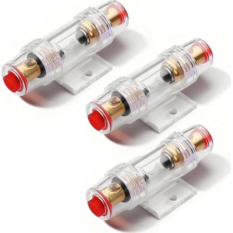 porte-fusibles en ligne 4-8, fusible de sécurité AGU verre pour alimentation automobile, amplificateur audio de voiture (1/5)