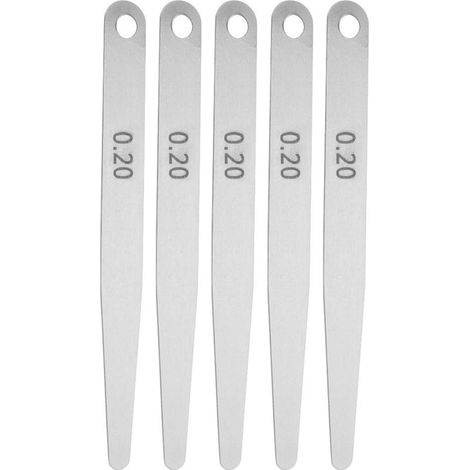 5 Pieces 0,Rule Of Gauge of thickness In Stainless steel,2/0,3 Tool of inspection Of Welding Of Rule Of Gauge of thickness Conical, Gauge of thickness Of Filling Metric For the(0.2) (1/5)