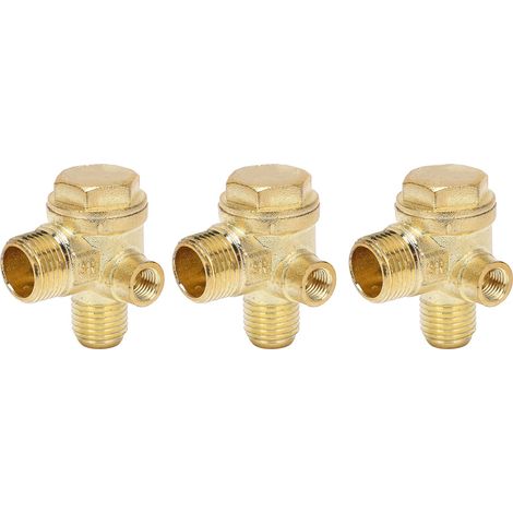 Clapet Anti-Retour 3 Voies en Laiton pour Système Pneumatique 8mm 14mm 16mm (1/5)