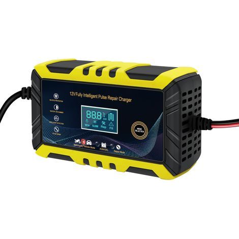 Chargeur de Batterie Intelligent 12V-24V 8A pour Voiture Moto Camion, AGM, Gel, Wet, SLA (1/4)