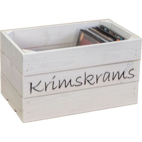 Holzkiste "Hilde" weiß Krimskrams (1/4)