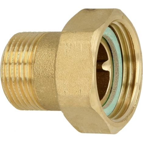 Raccord FM/FF 1 1/2'' x 2'' à joint plat laiton nu